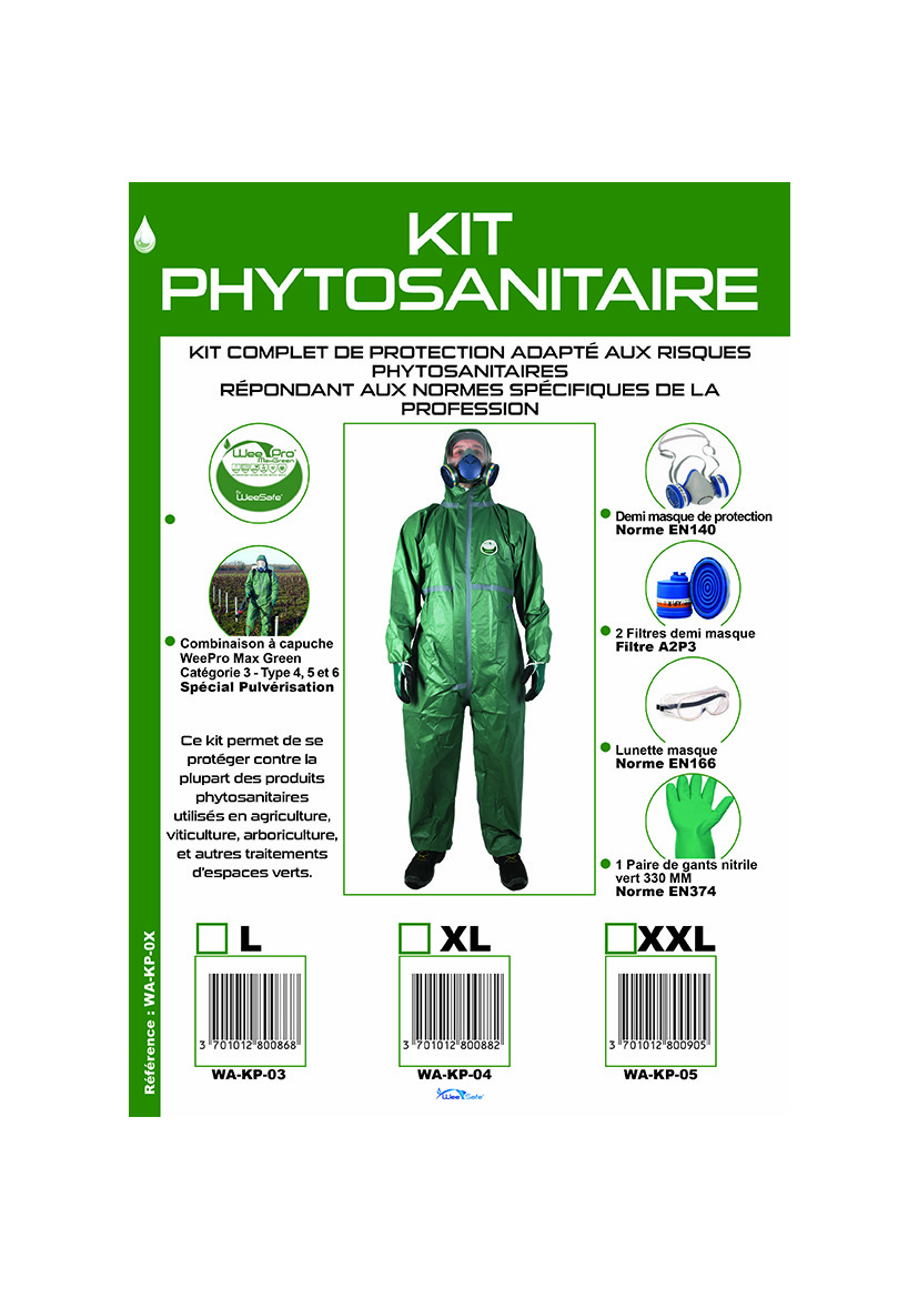 Kit Protection PHYTO avec tablier et 1/2 masque - Kit EPI