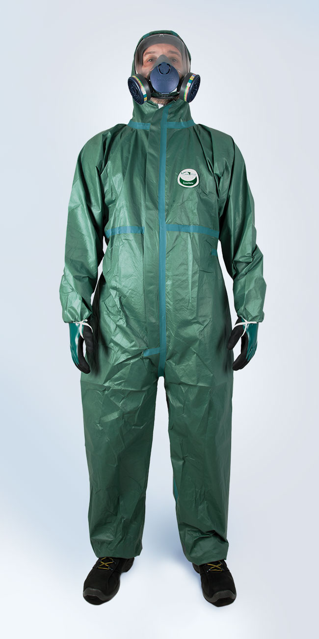 CHEMICAL PROTECTIVE SUIT - TYPE 4/5/6 WEEPRO MAX GREEN